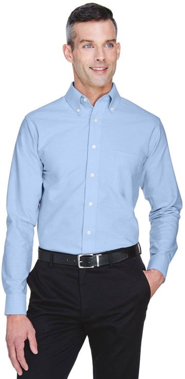 UltraClub Men's Tall Classic Wrinkle-Resistant Long-Sleeve Oxford